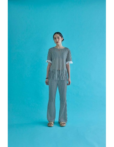 Fringe tops(black x ivory) F