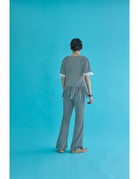 Fringe tops(black x ivory) F