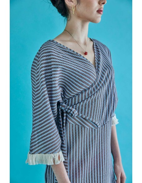 Aran one-piece(brown x mizuiro)