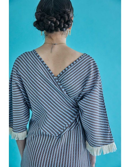 Aran one-piece(brown x mizuiro)