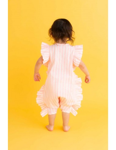 Angel rompas (pink stripe)