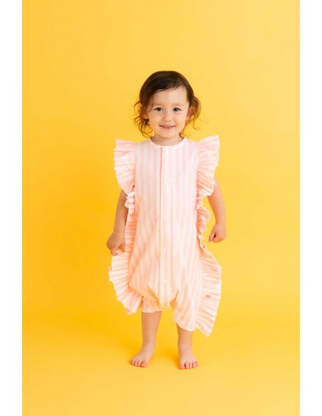 Angel rompas (pink stripe)