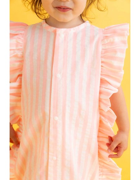 Angel rompas (pink stripe)