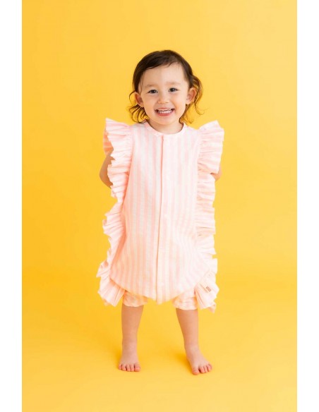 Angel rompas (pink stripe)