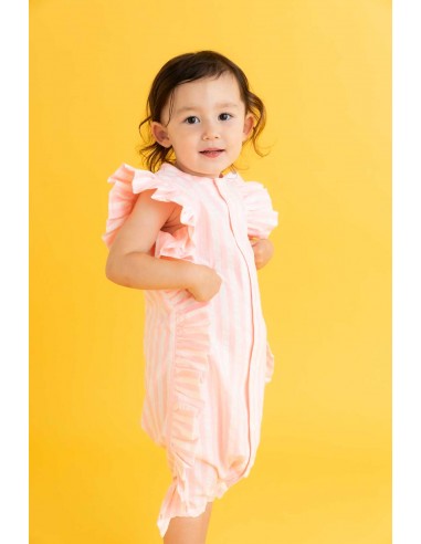 Angel rompas (pink stripe)