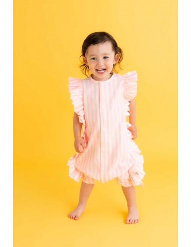 Angel rompas (pink stripe)