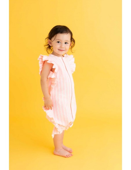 Angel rompas (pink stripe)