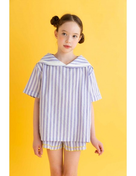 Theo sailer tops (purple stripe)