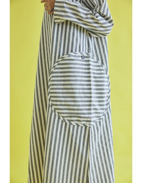 Basque one-piece (black stripe) F