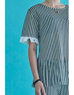 Fringe tops(black x ivory) 2