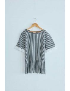 Fringe tops(black x ivory)