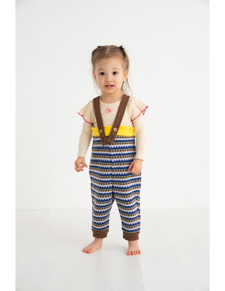 Frill baby body(white beige)