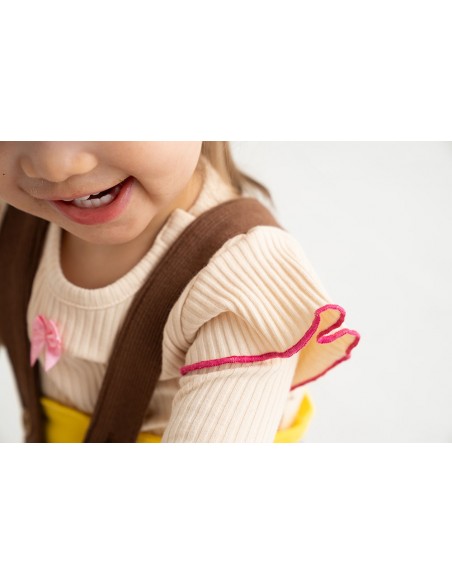 Frill baby body(white beige)