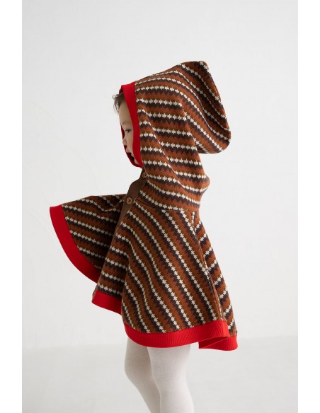 Fjord cape(brown motif)