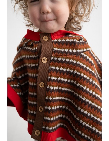 Fjord cape(brown motif)