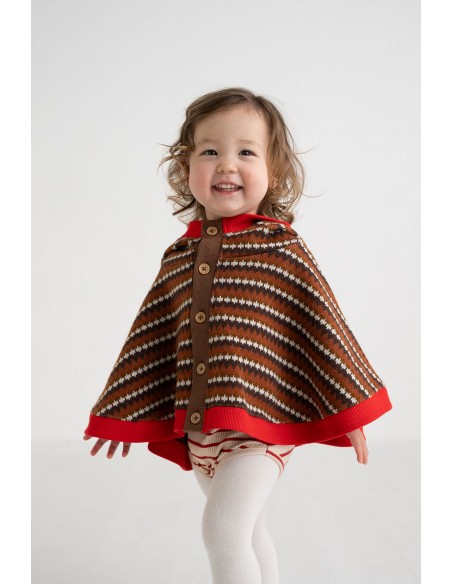 Fjord cape(brown motif)