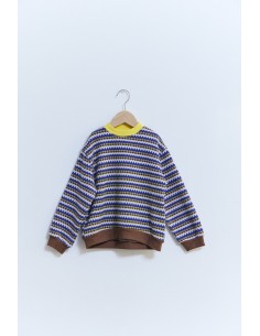 Berg knit tops(bleu motif) 2
