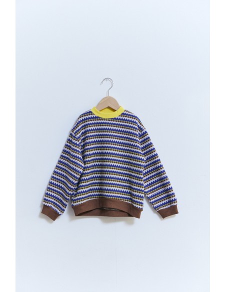 Berg knit tops(bleu motif)