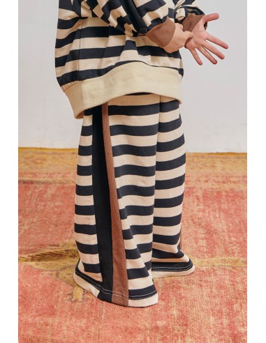 Sweat pants(black x ivory) F