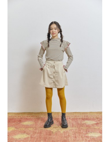 L'anee 70 skirt(white grey) F