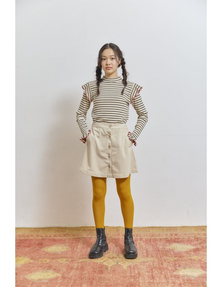 L'anee 70 skirt(white grey) F