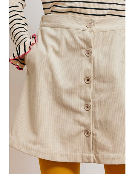 L'anee 70 skirt(white grey) F