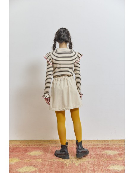 L'anee 70 skirt(white grey) F