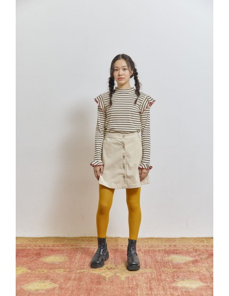 L'anee 70 skirt(white grey) F