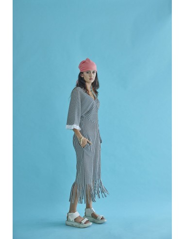 Aran one-piece(black x ivory)