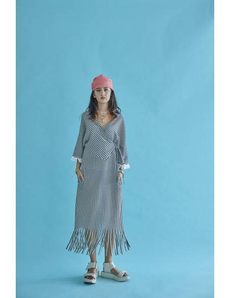 Aran one-piece(black x ivory)