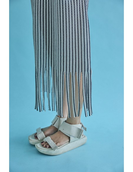 Aran one-piece(black x ivory)