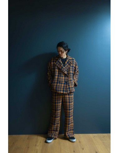 Central coat (camel x navy)