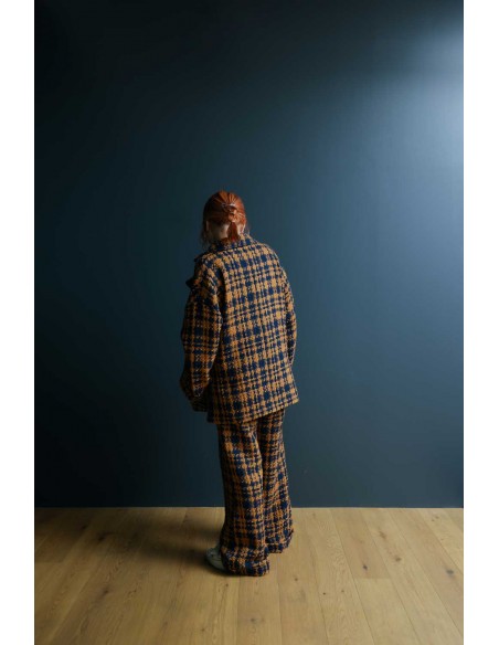 Central coat (camel x navy)