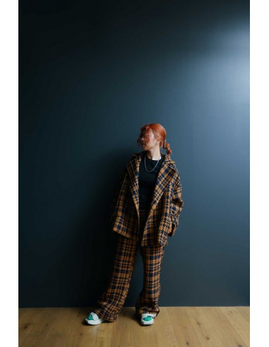 Central coat (camel x navy)