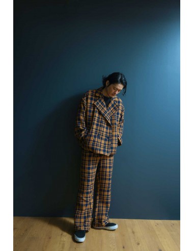 Check pants(yellow x grey) F