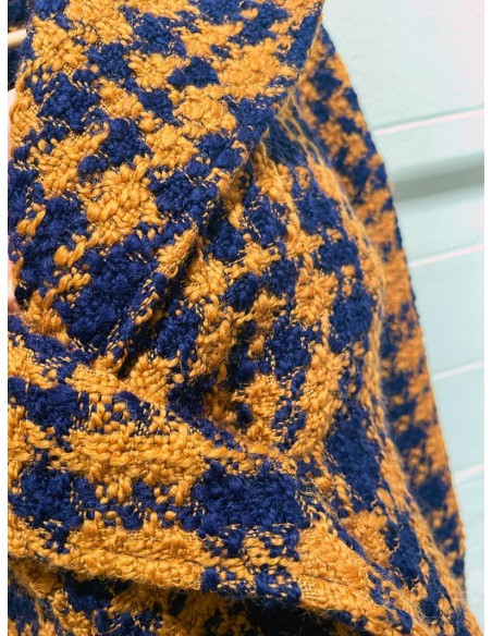 Central coat (camel x navy)