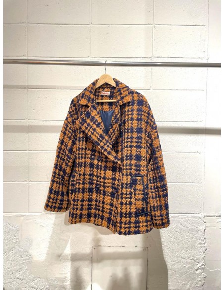 Central coat (camel x navy)