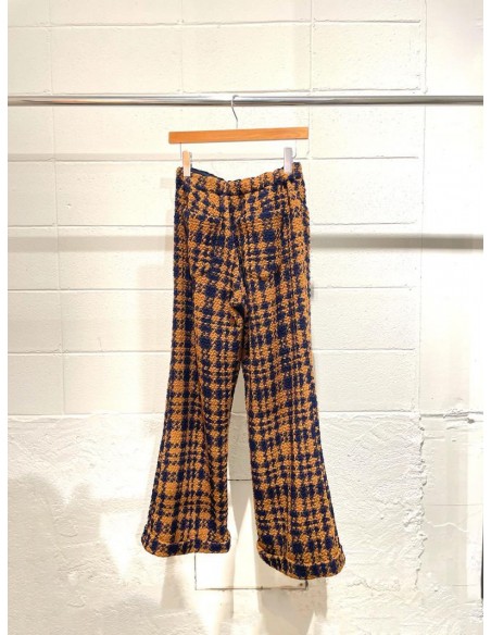 Check pants(yellow x grey) F