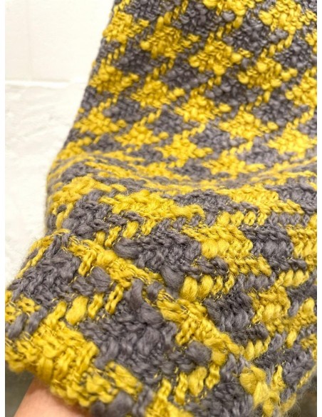 Check pants(yellow x grey)