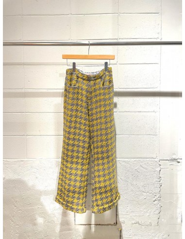 Check pants(yellow x grey)