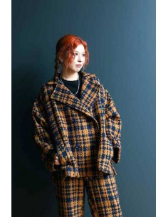 Central coat (camel x navy)