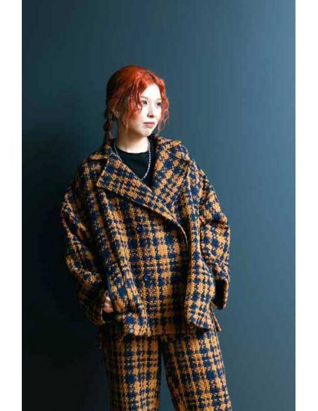 Central coat (camel x navy)