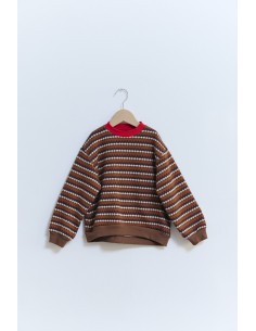 Berg knit tops(brown motif) 2