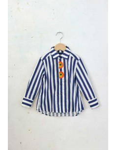Moon shirts(navy stripe) 2