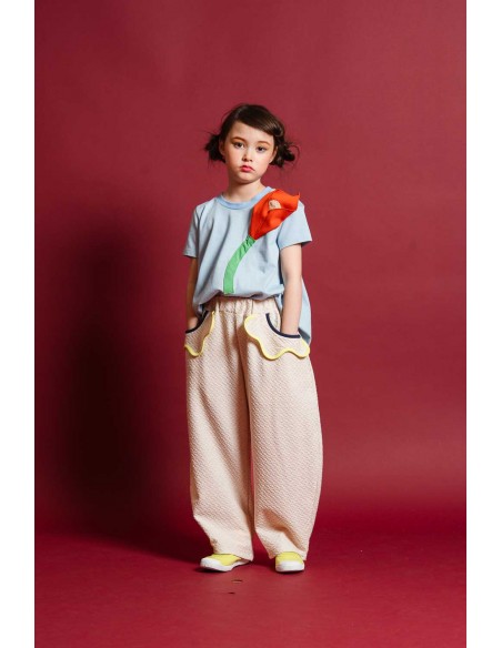 Semi pants (white grey)