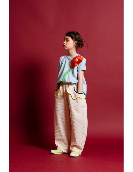 Semi pants (white grey)