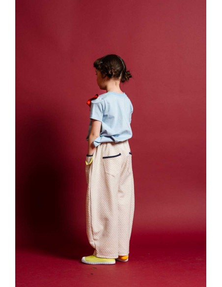 Semi pants (white grey)