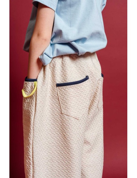 Semi pants (white grey)