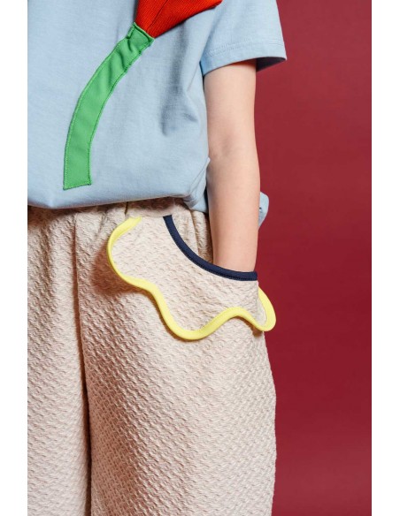 Semi pants (white grey)