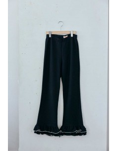 Frill pants (black)
